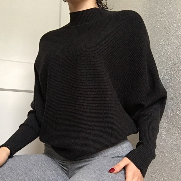 Zara Sweaters - Zara Soft Knit mock neck sweater Navy Blue
